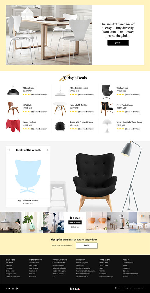 Bazu website screenshot